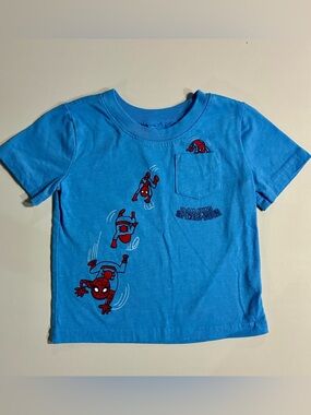 Marvel Blue Tee with Spider-Man Graphics